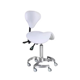360 Degrees Rotation Salon Stool Chair with Backrest Adjustment Rolling Stool Facial Medical Massage Spa Chair