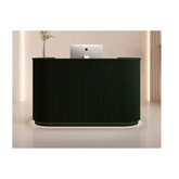 Modern Beauty Salon Checkout Counter LED customizable color barber shop Reception Desk QT08