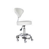 VIVINOVA ® Swivel Adjustable Rolling Stool with backrest for SPA Salon Barber Shop Clinic