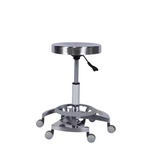 Vivinova ® Stainless Steel Salon Stool with Rolling Wheels Hairdressing Hydraulic Lift for Beauty Salon Clinic