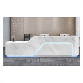 Modern Beauty Salon Furniture Reception Desk Storage commercial Checkout Counter QT11