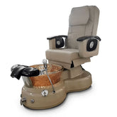 SalonLand Brown Leather Pedicure Chair With Water Faucet