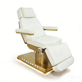 3/4 Motors Electric Facial Bed for SPA Gold Metal Base Built-in Foot Control Beauty Salon Furniture - Greenlife - Electric Facial Bed
