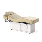 Greenlife® Electric Medical Spa Bed Martini White Cabinet Style Treatment Table with ElevaFlex™ Padding MMF / MMB
