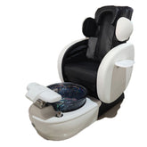 SalonLand Professional Electric Pedicure Chair Adjustable Backrest Ceramic Basin Massage Function