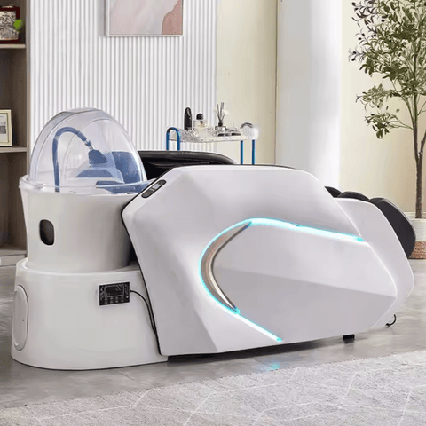 Salon head spa equipment Lay Down Hair Washing chair electric thai Massage Shampoo Bed A19