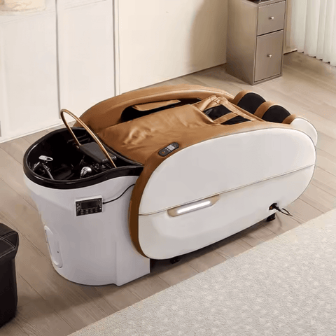 Modern hair washing salon equipment head spa electric massage shampoo bed A02