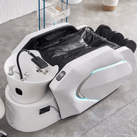 Salon head spa equipment Lay Down Hair Washing chair electric thai Massage Shampoo Bed A19