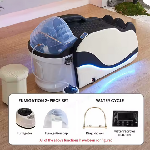 Multifunction Salon Reclining Shampoo Water Therapy Electric Massage Head Spa Bed