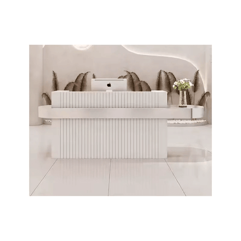 Modern Beauty Salon commercial Furniture Reception Desk Storage Checkout Counter 	QT09