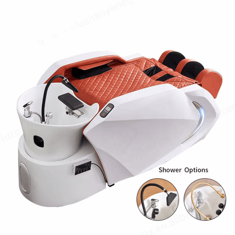 Salon head spa equipment Lay Down Hair Washing chair electric thai Massage Shampoo Bed A19