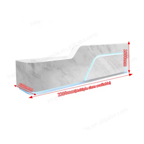 Modern Beauty Salon Furniture Reception Desk Storage commercial Checkout Counter QT11