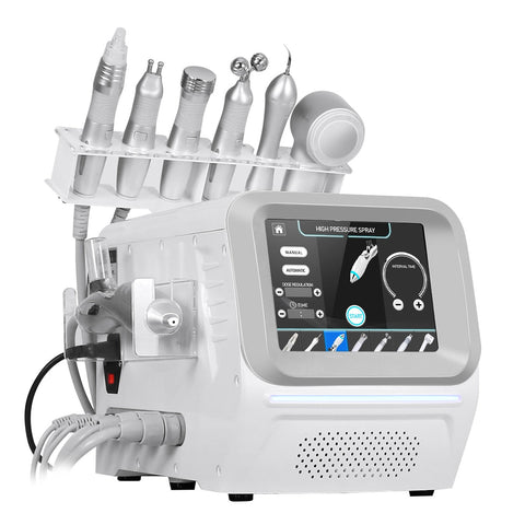 7-in-1 Professional RF Hydrogen Machine Ultra-Quiet No-needle Hydra Oxygen Facial System