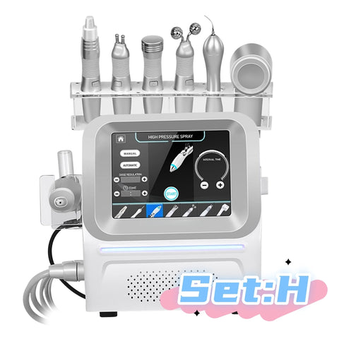 7-in-1 Professional RF Hydrogen Machine Ultra-Quiet No-needle Hydra Oxygen Facial System