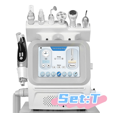 7-in-1 Professional RF Hydrogen Machine Ultra-Quiet No-needle Hydra Oxygen Facial System