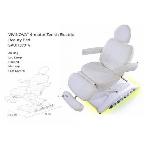 VIVINOVA® 4-motor Zenith Electric Beauty Bed