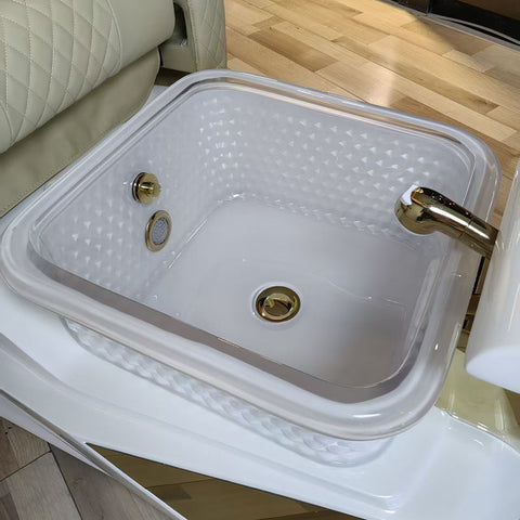 Greenlife® Luxury Electric Pedicure Chair with Massage & Auto Fill Crystal Basin