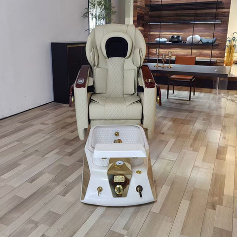 Greenlife® Luxury Electric Pedicure Chair with Massage & Auto Fill Crystal Basin
