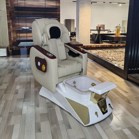 Greenlife® Luxury Electric Pedicure Chair with Massage & Auto Fill Crystal Basin