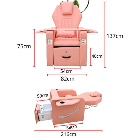 SalonLand Pedicure Chair with Ceramic Basin Pedicure Sofa