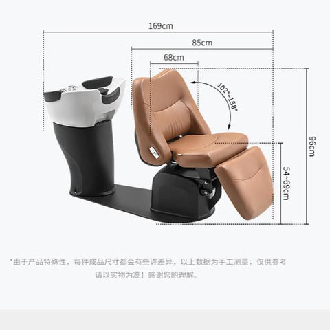 Head SPA Electric semi-reclining shampoo bed wp060