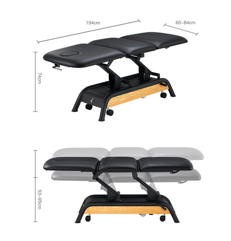 VIVINOVA® German Dewert® 3-motor Milton-Infinity 3 Motors Electric Physical Therapy Treatment Table RMT Chiropractor Bed MTI-GB101112