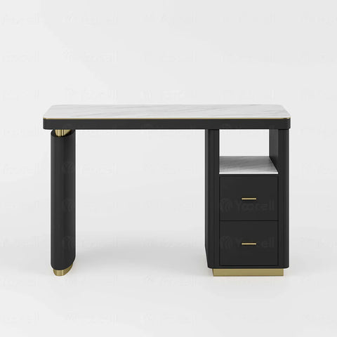 YOOCELL ® White Manicure Table with Manicurist Chair and Guest backrest Stools Chair Whole Set  (wholesale pricing available)