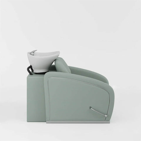 YOOCELL®  Backwash Shampoo Unit Chairs with Adjustable White Ceramic Basin AG8249 - Greenlife - Shampoo Unit