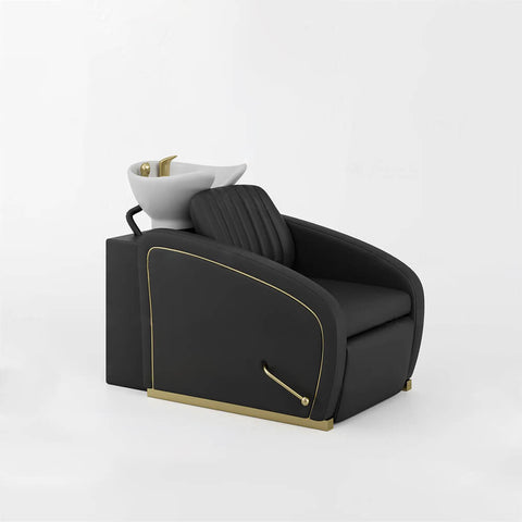 YOOCELL®  Backwash Shampoo Unit Chairs with Adjustable White Ceramic Basin AG8249 - Greenlife - Shampoo Unit