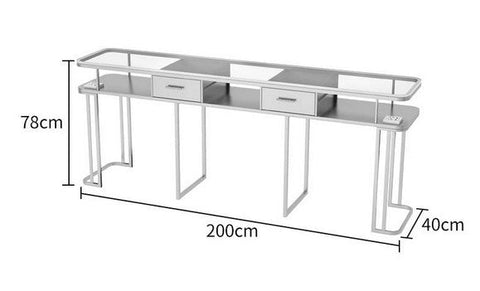 Instagram Style Glass Manicure Nail Table - GreenLife-