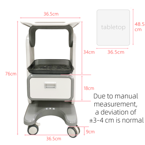 Single Drawer Salon Trolley Beauty Machine Trolley for Beauty SPA and Aesthetic Equipment