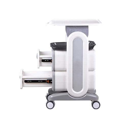 Double Drawer Salon Trolley Beauty Machine Trolley for Beauty SPA and Aesthetic Equipment