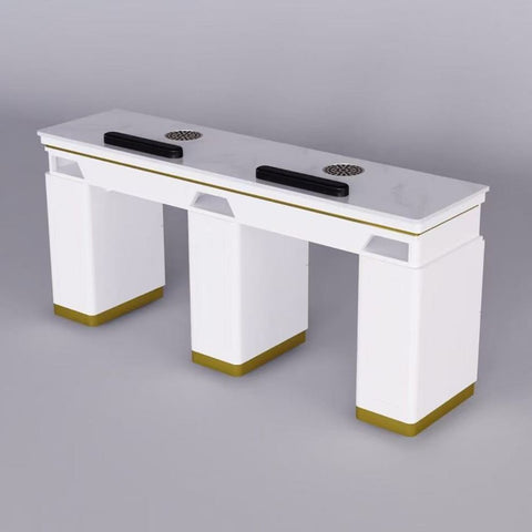 Greenlife® 2-Seat MDF Nail Table P-N202M-2 with XCQ-04 Fan & UV Hole