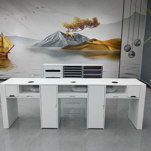 Nail Salon Dedicated Table Multi-seater Multifunctional Manicure Table - Greenlife - Multi-seater Nail Table