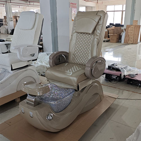 SalonLand Electric Massage Pedicure Manicure Chair With Ceramic Basin