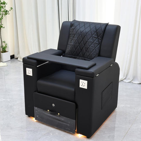 Electric Massage Reclining Foot Nail Pedicure Chair (No Pluming) With Large Armrest and Portable Basin PC-94 No plumbing
