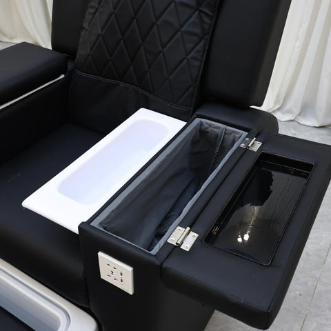 Electric Massage Reclining Foot Nail Pedicure Chair (No Pluming) With Large Armrest and Portable Basin PC-94 No plumbing