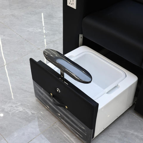 Electric Massage Reclining Foot Nail Pedicure Chair (No Pluming) With Large Armrest and Portable Basin PC-94 No plumbing