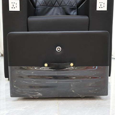 Electric Massage Reclining Foot Nail Pedicure Chair (No Pluming) With Large Armrest and Portable Basin PC-94 No plumbing