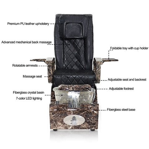 Greenlife® HD4-81 Luxury Massage Pedicure Chair for Professional Nail Spa - Greenlife - Pedicure Chair