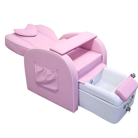 SalonLand Heart Pink Pipeless Pedicure Chair Electric Massage Manicure Chair