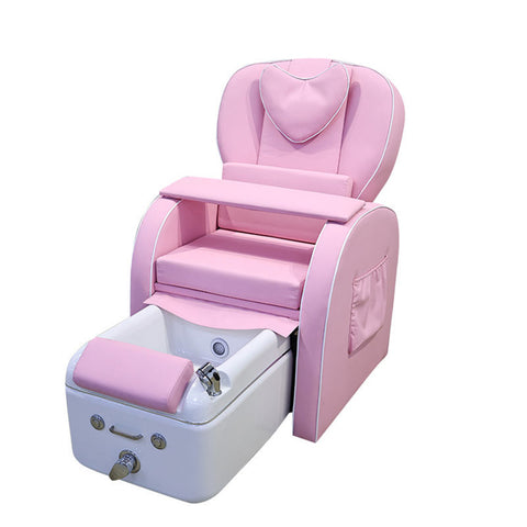 SalonLand Heart Pink Pipeless Pedicure Chair Electric Massage Manicure Chair