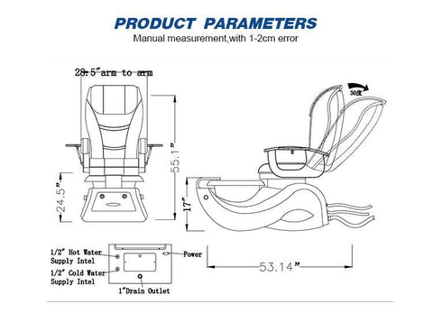Greenlife® Luxury Spa Pedicure Chair S813