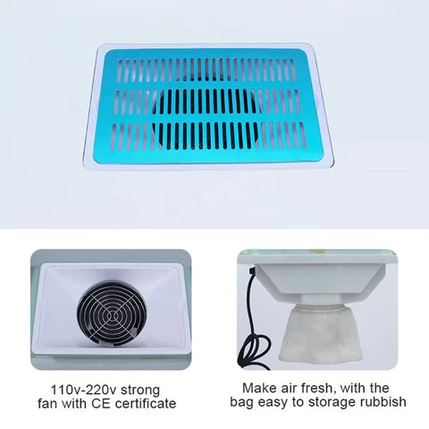 Greenlife® MDF Multi-Seats Nail Table N096 with Air Fan & UV Hole