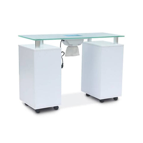 Greenlife® N053 Glass Top Single Nail Table with Air Dust Collect & UV Hole