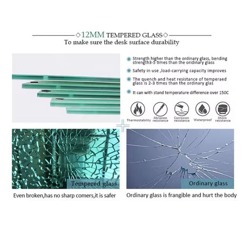 Greenlife® N053 Glass Top Single Nail Table with Air Dust Collect & UV Hole