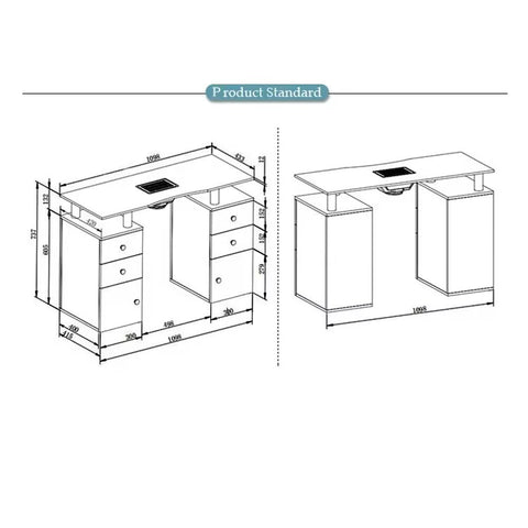 Greenlife® N053 Glass Top Single Nail Table with Air Dust Collect & UV Hole