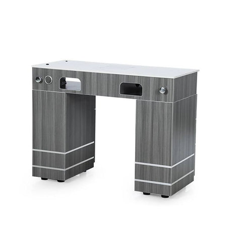 Greenlife® N162 Single Nail Table with Air Fan & UV Hole - Melamine & Sintered Stone