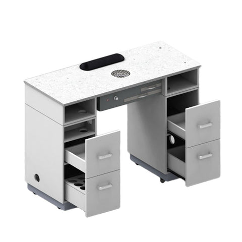 Greenlife® P-N198M Single Nail Table with Fan & UV Hole & Leather Trim