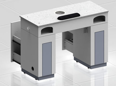 Greenlife® P-N198M Single Nail Table with Fan & UV Hole & Leather Trim